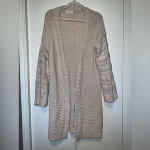 Carly Jean Crochet Open Front Duster